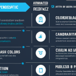 **A vibrant infographic showing before-and-after template customizations.** Focus on color palette changes (generic blue/white to a brand-specific palette like green/grey). The 'before' side shows a generic business template. The 'after' side shows the same template transformed with the new colors, professional typography (like Montserrat), and relevant icons. Aim for a clean, modern style, highlighting the impact of personalization. Spanish text labels preferred.