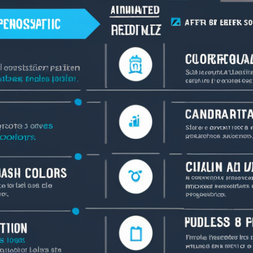Home 4 **A vibrant infographic showing before-and-after template customizations.** Focus on color palette changes (generic blue/white to a brand-specific palette like green/grey). The 'before' side shows a generic business template. The 'after' side shows the same template transformed with the new colors, professional typography (like Montserrat), and relevant icons. Aim for a clean, modern style, highlighting the impact of personalization. Spanish text labels preferred.