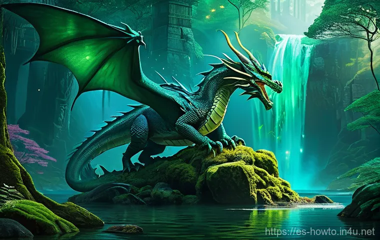 AI 이미지 생성기 활용법 - **Prompt:** "A majestic ancient dragon with iridescent scales, soaring gracefully above a mystical, ...