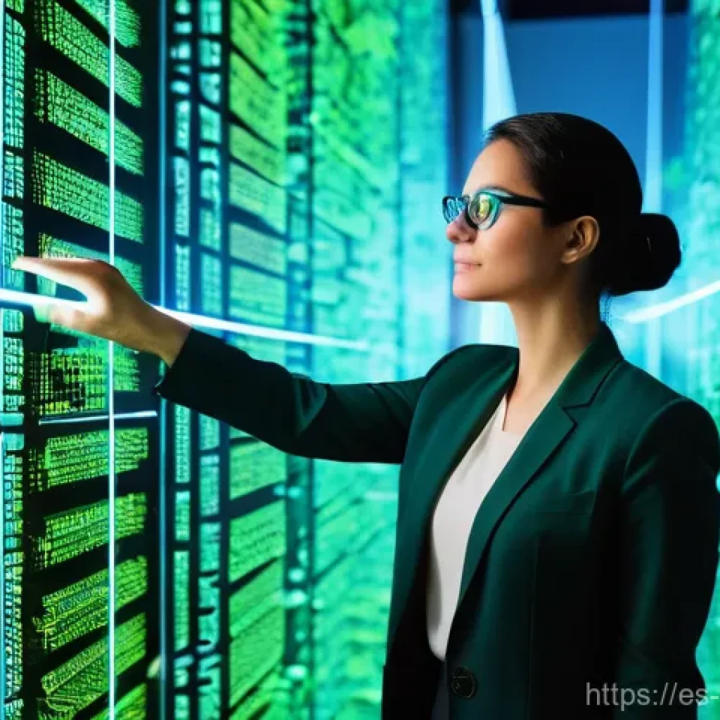 SEMrush 활용법 - **Image Prompt: Digital Treasure Hunt for Keywords**
A focused digital marketer, a woman in her ...