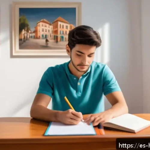 온라인 시험 준비 활용법 - A quiet, well-lit study room designed for an online exam setting, featuring a clean desk with essent...